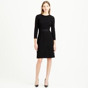 JCrew Wool Dress Black Hits at the knee